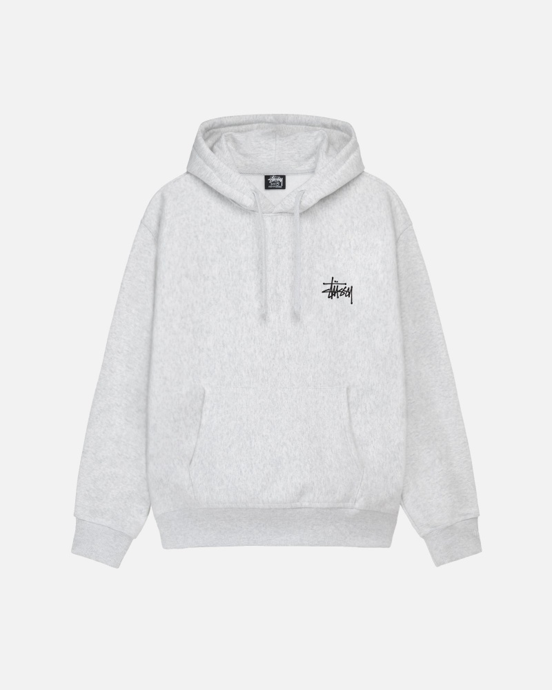 Felpa con Cappuccio Stussy Basic Grigie | 04385-JLHU