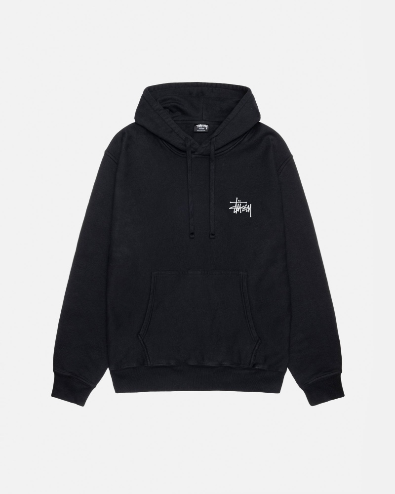 Felpa con Cappuccio Stussy Basic Pigment Dyed Nere | 03781-EPDN