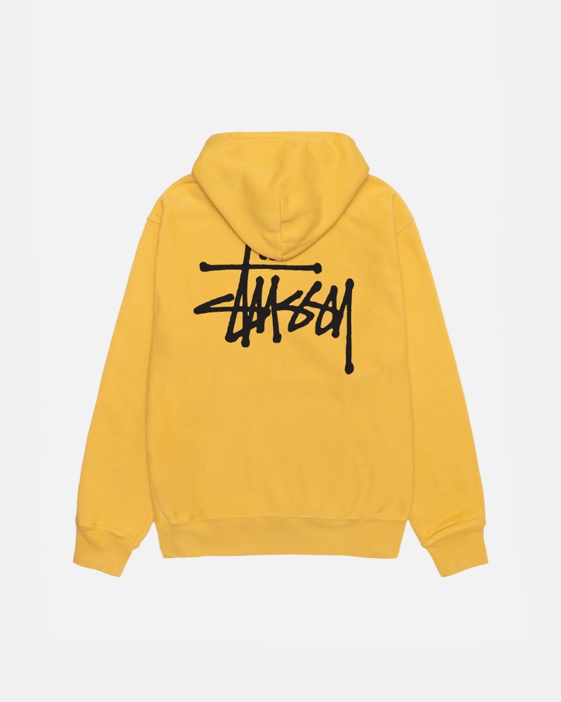 Felpa con Cappuccio Stussy Basic Pigment Dyed Arancioni | 05976-ILAV