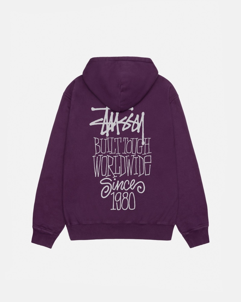 Felpa con Cappuccio Stussy Built Tough Viola | 80213-ESUT