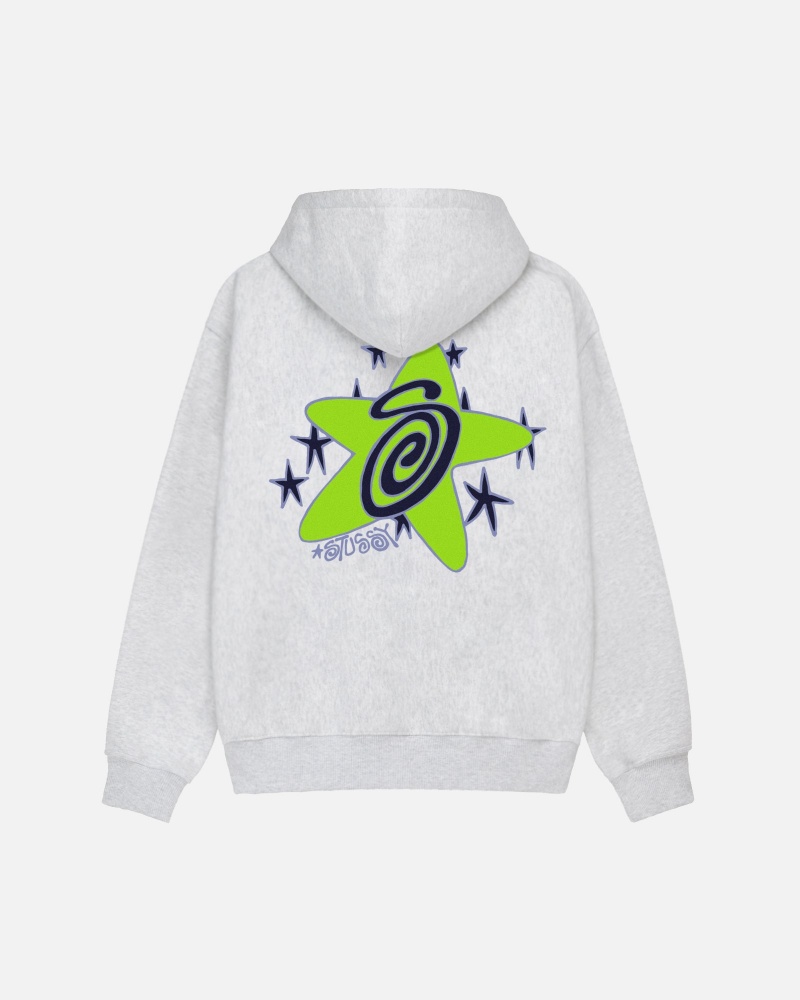 Felpa con Cappuccio Stussy Galaxy Grigie | 54219-ZIYW