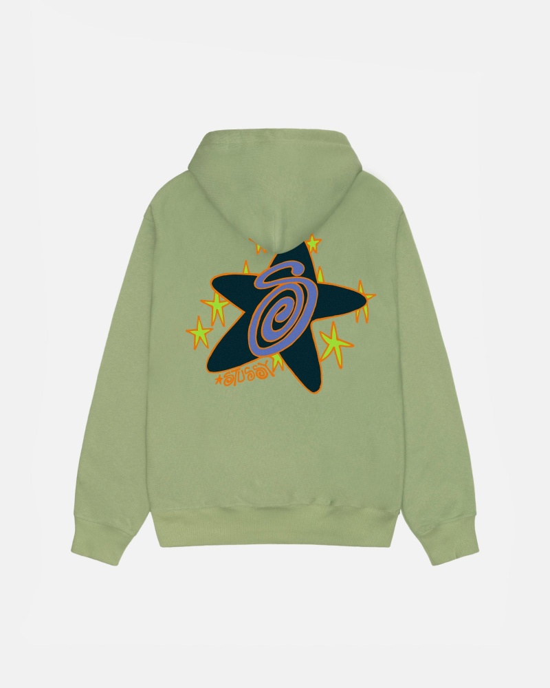 Felpa con Cappuccio Stussy Galaxy Verdi | 29863-SRDM