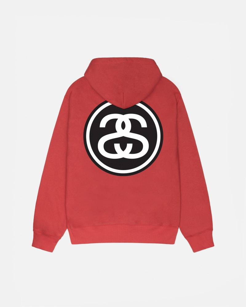 Felpa con Cappuccio Stussy Ss-Link Zip Rosse | 09186-HNYD