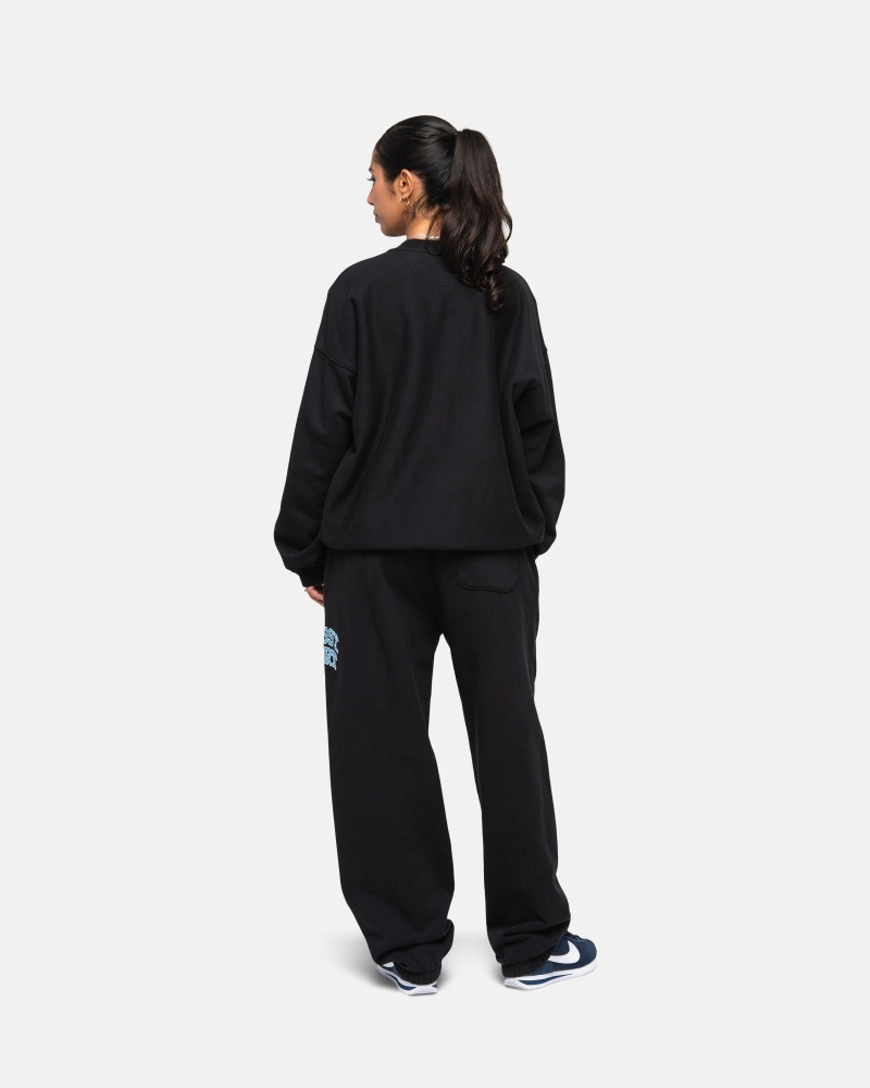 Felpe Stussy Sportive Relaxed Oversized Crew Nere | 68759-XWZL