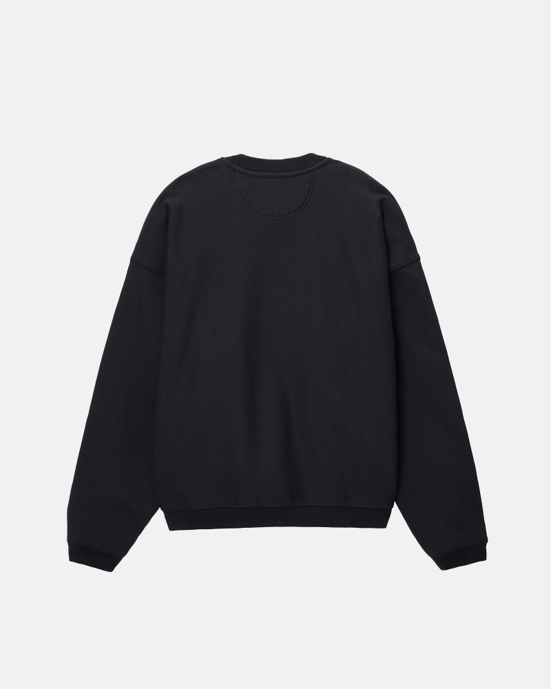 Felpe Stussy Sportive Relaxed Oversized Crew Nere | 68759-XWZL