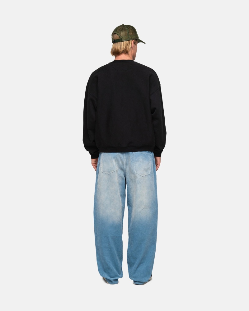 Felpe Stussy Sportive Relaxed Oversized Crew Nere | 68759-XWZL