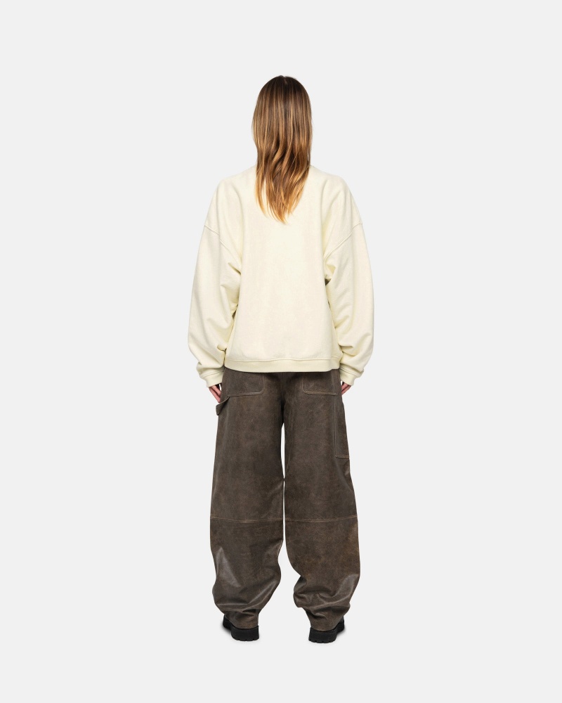 Felpe Stussy Sportive Relaxed Oversized Crew Bianche | 81430-VECH