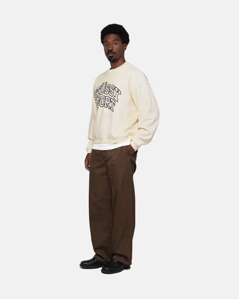 Felpe Stussy Sportive Relaxed Oversized Crew Bianche | 81430-VECH