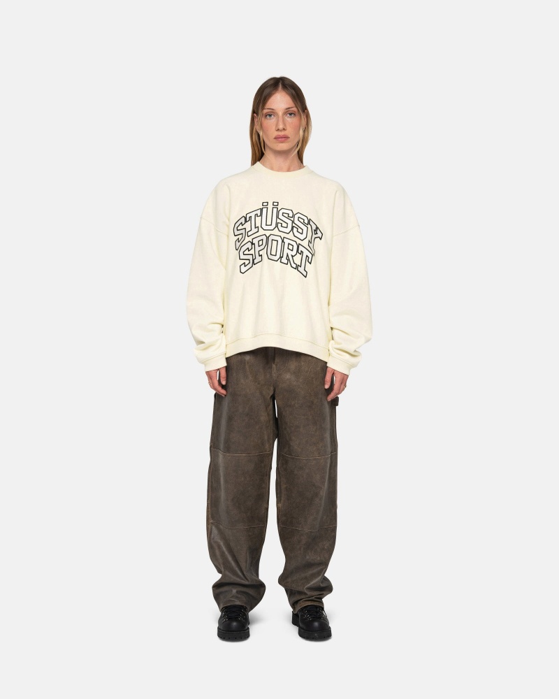 Felpe Stussy Sportive Relaxed Oversized Crew Bianche | 81430-VECH