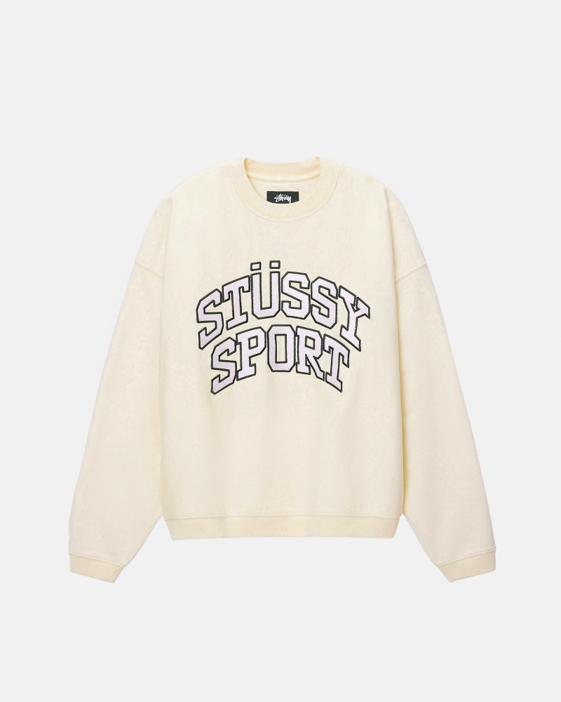 Felpe Stussy Sportive Relaxed Oversized Crew Bianche | 81430-VECH