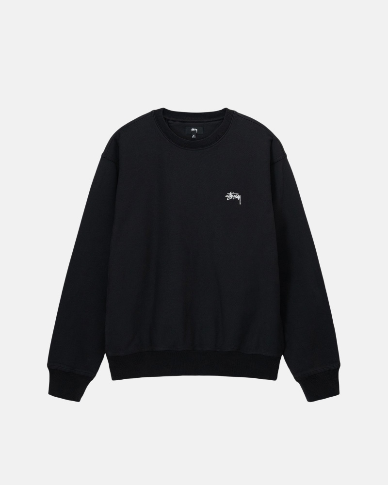 Felpe Stussy Stock Logo Crew Nere | 42189-PDQE