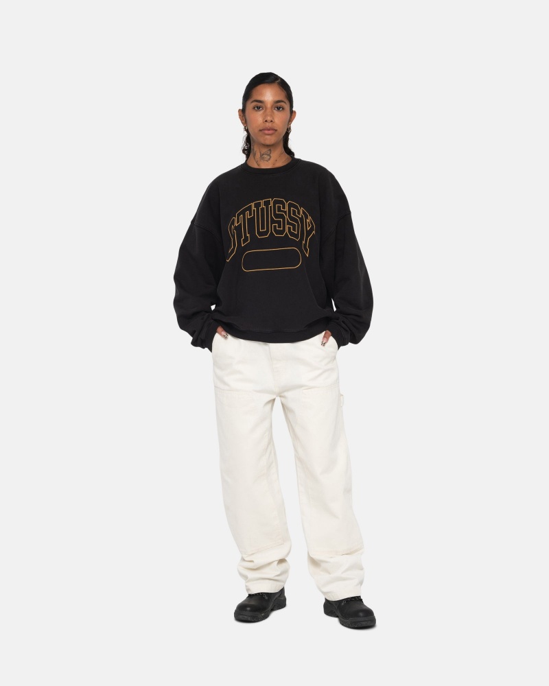 Felpe Stussy Varsity Oversized Crew Nere | 24913-JTZI