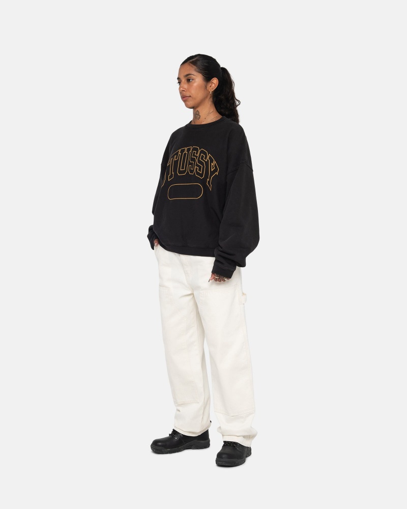 Felpe Stussy Varsity Oversized Crew Nere | 24913-JTZI