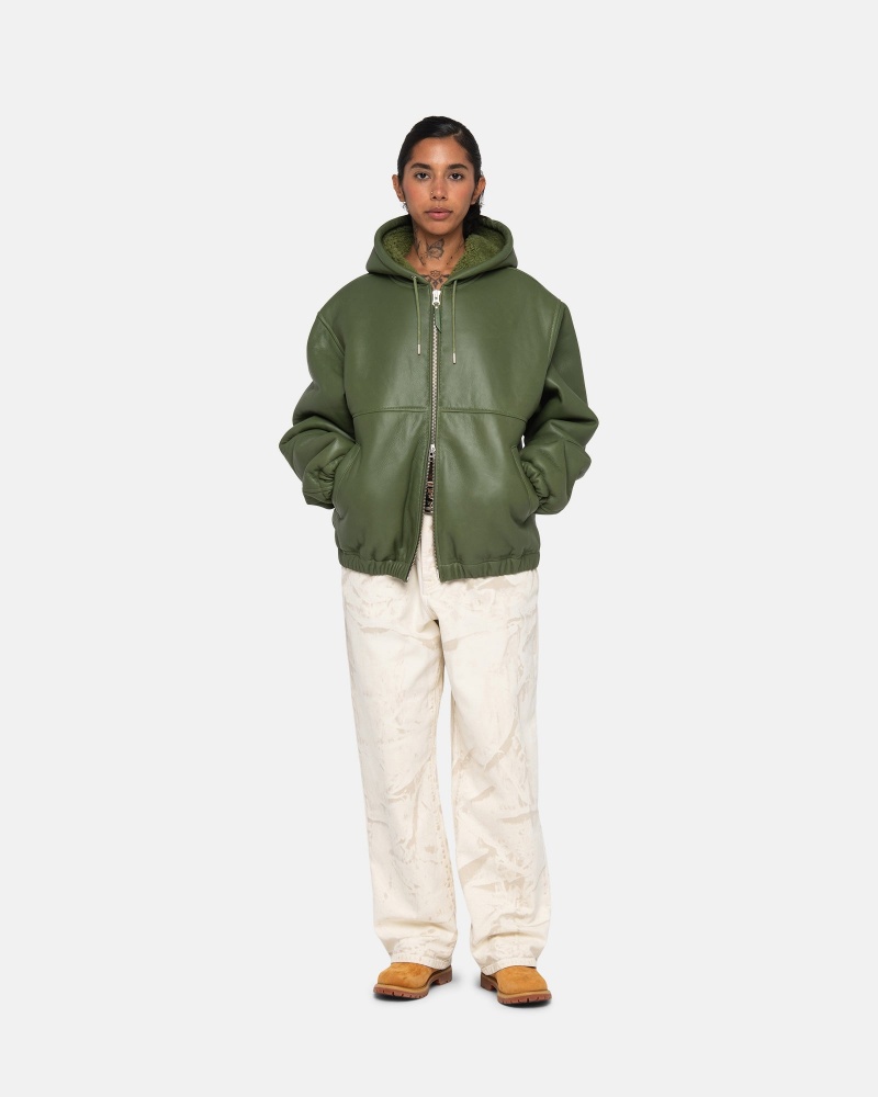 Giacche Stussy Lavoro Shearling Verdi | 90146-FKBJ