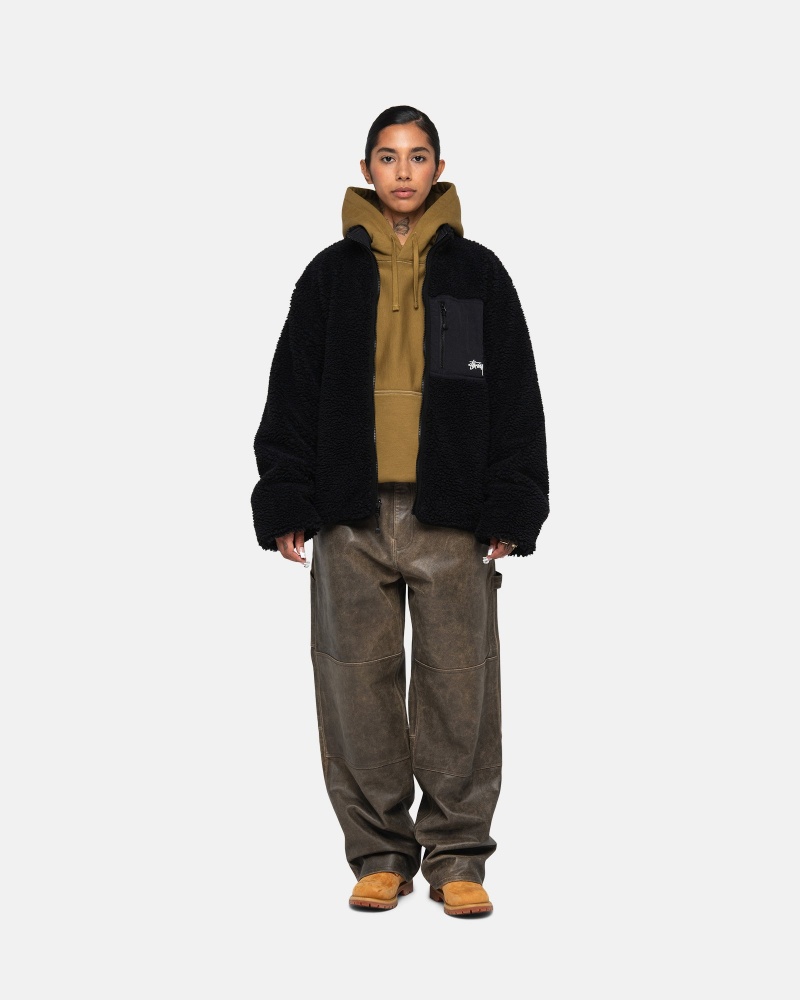 Giacche Stussy Sherpa Reversible Nere | 14690-BQGF