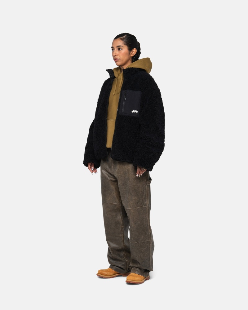 Giacche Stussy Sherpa Reversible Nere | 14690-BQGF