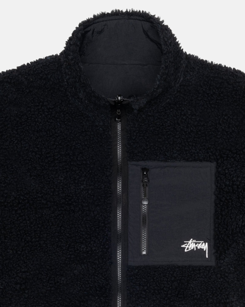 Giacche Stussy Sherpa Reversible Nere | 14690-BQGF