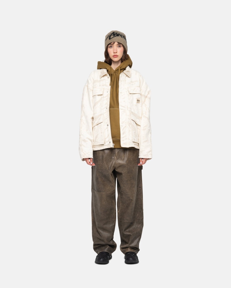 Giacche Stussy Shop Distressed Tela Khaki | 80169-OIFR