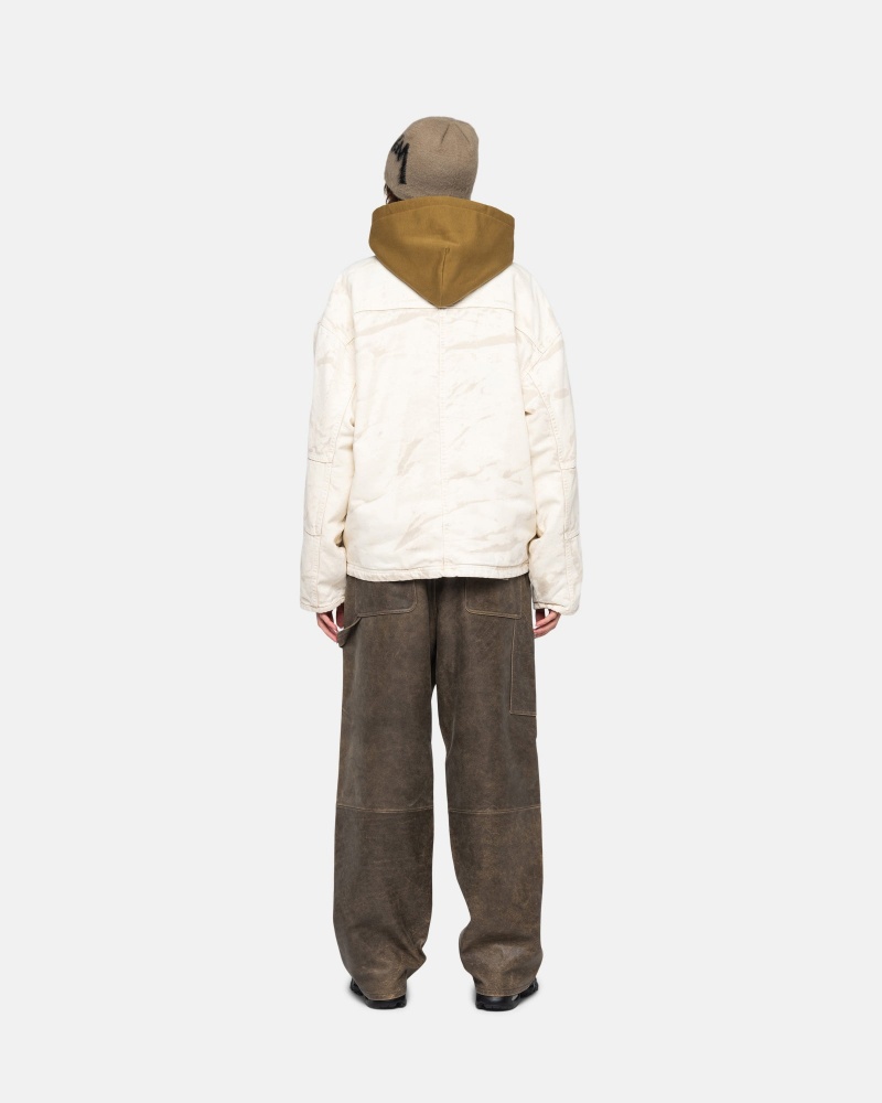 Giacche Stussy Shop Distressed Tela Khaki | 80169-OIFR