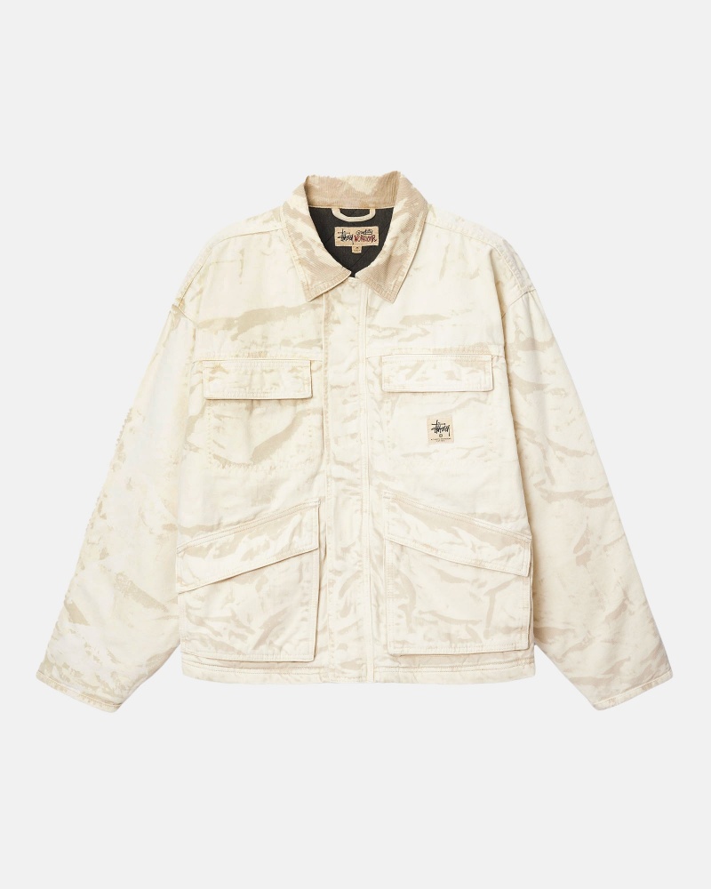 Giacche Stussy Shop Distressed Tela Khaki | 80169-OIFR