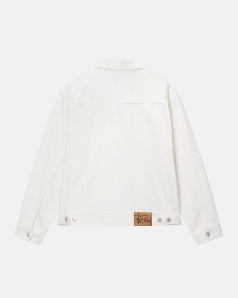 Giacche Stussy Zip Lavoro Overdyed Beige | 61028-WDVJ