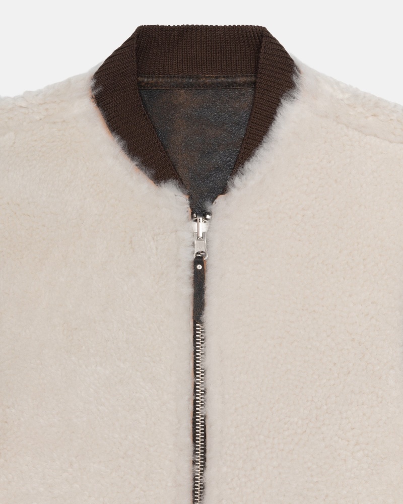 Gilet Stussy Reversible Shearling Workgear Marroni | 38509-HTXE