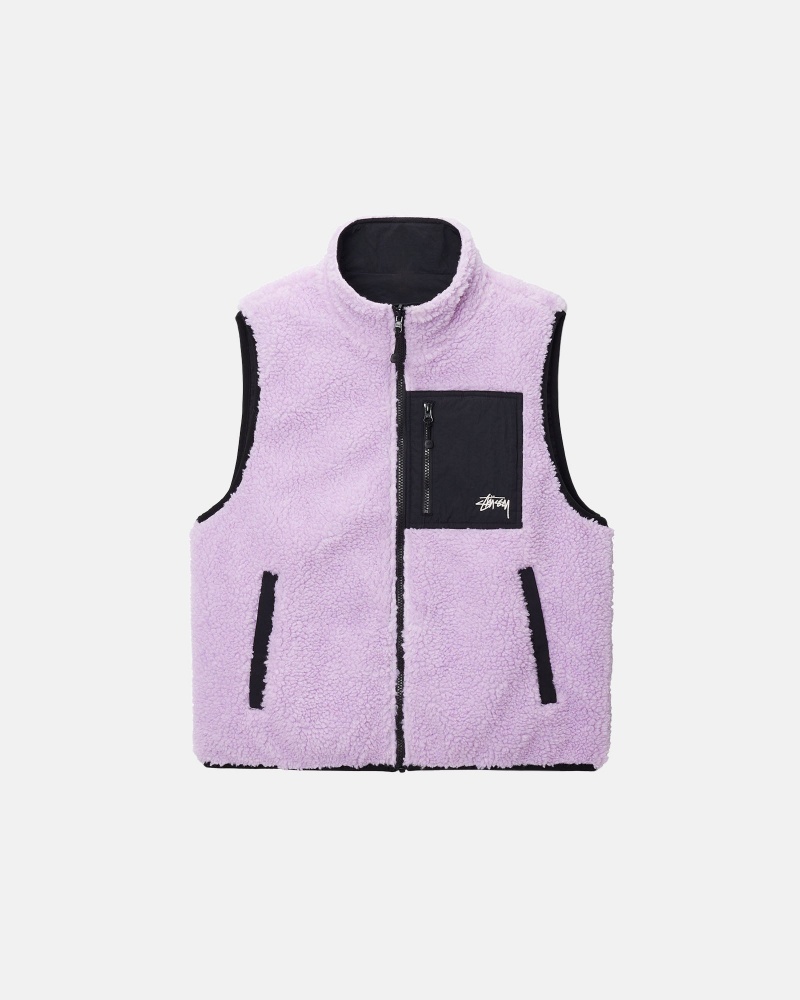 Gilet Stussy Sherpa Reversible  Lavanda | 46170-ORBH