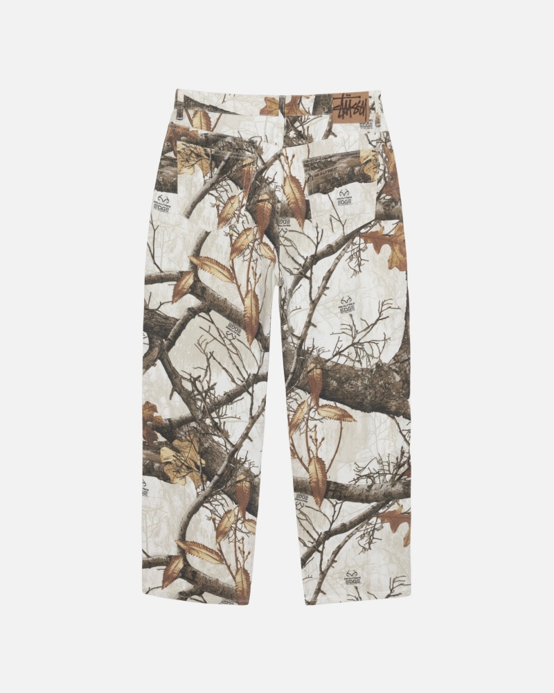 Jeans Stussy Big Ol' Realtree Edge Bianche | 29365-OAJQ