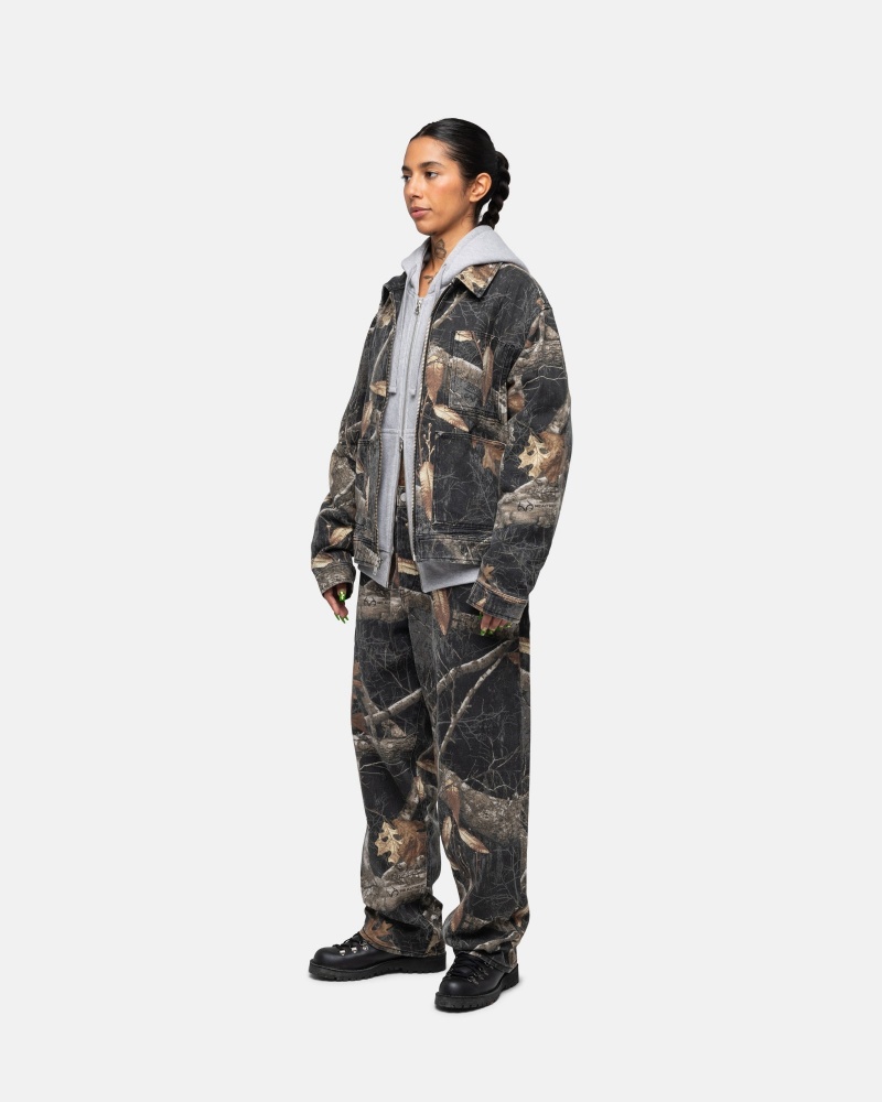 Jeans Stussy Big Ol' Realtree Edge Nere | 37820-PZYD