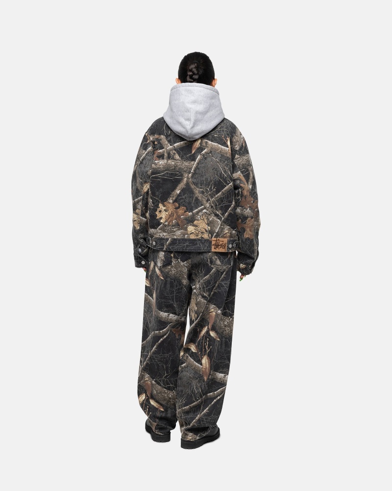 Jeans Stussy Big Ol' Realtree Edge Nere | 37820-PZYD