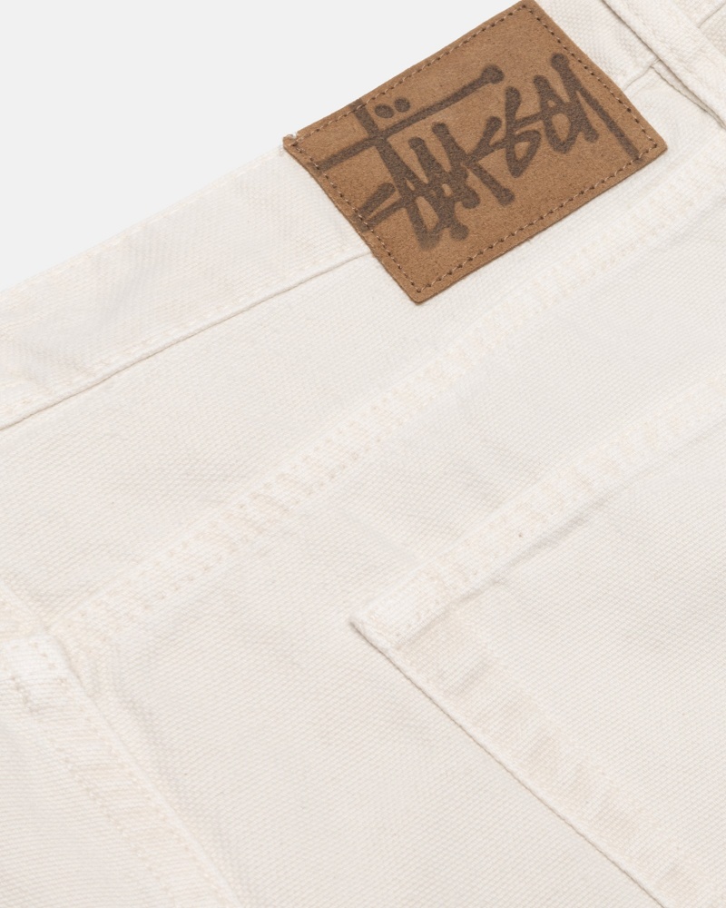 Jeans Stussy Big Ol' Washed Tela Beige | 01748-JWED