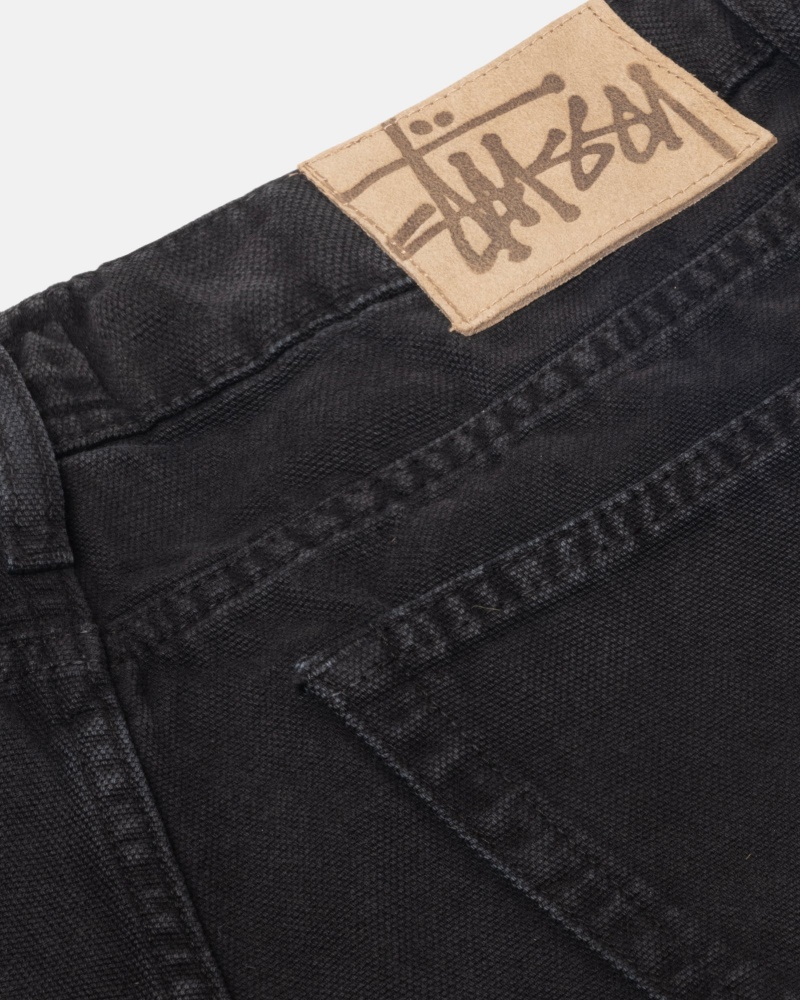 Jeans Stussy Big Ol' Washed Tela Nere | 04193-EAVN