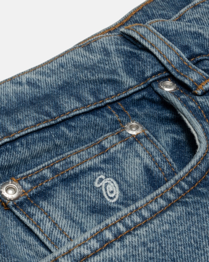 Jeans Stussy Classiche Denim Blu | 45803-AHZN