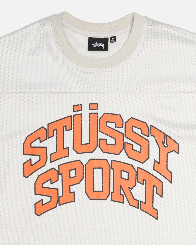 Maglia Stussy Sportive Mesh Football Beige | 85190-LFNM