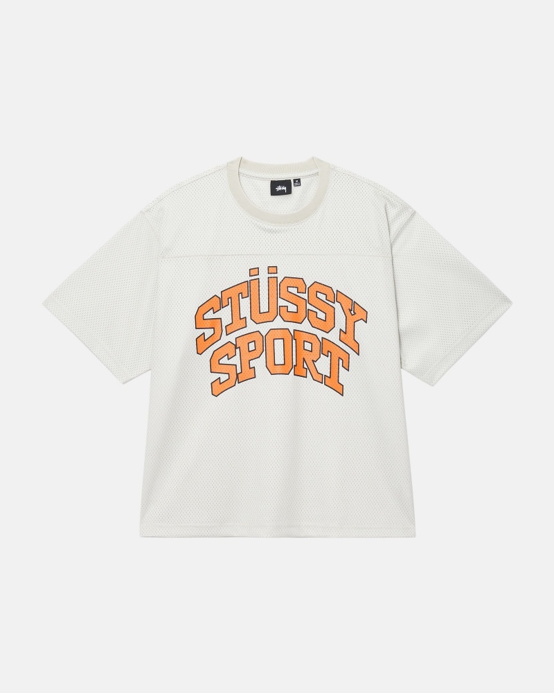 Maglia Stussy Sportive Mesh Football Beige | 85190-LFNM