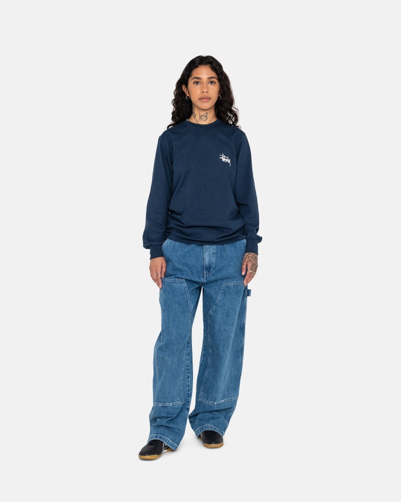 Magliette Stussy Basic Blu Marino | 56128-INGE