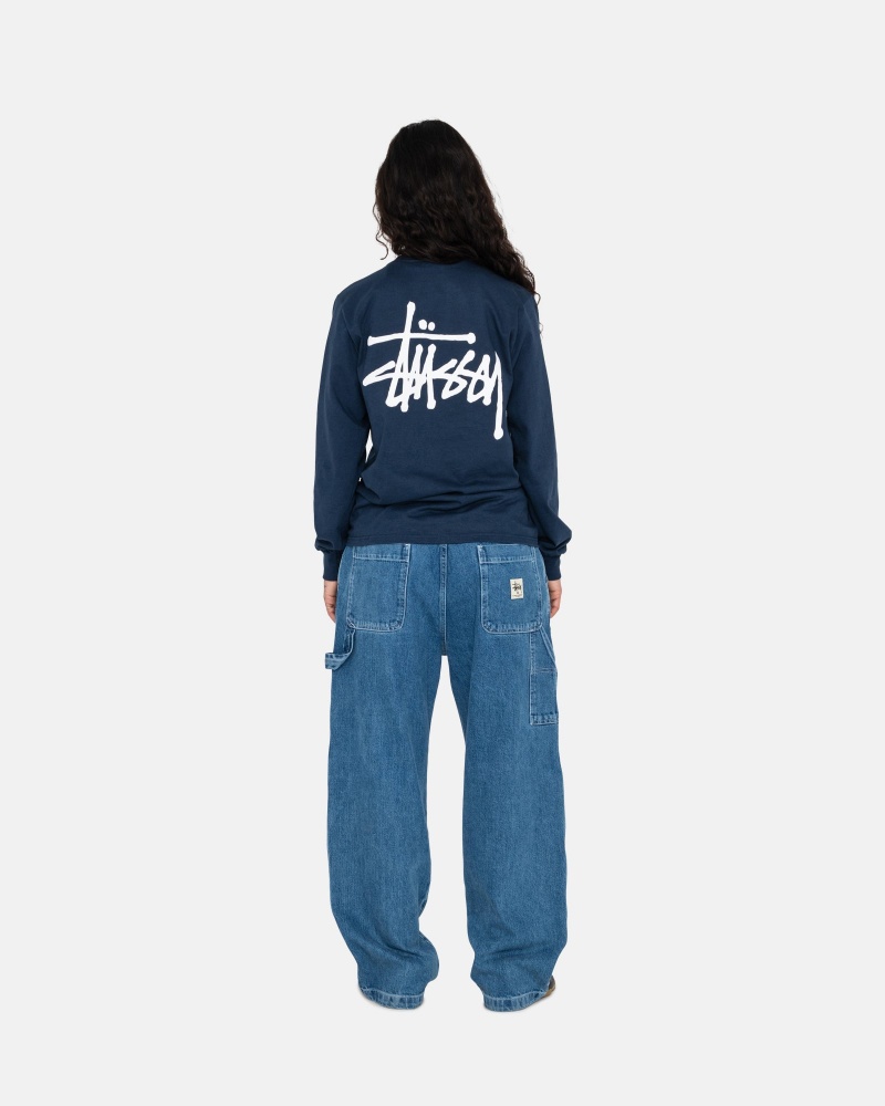 Magliette Stussy Basic Blu Marino | 56128-INGE