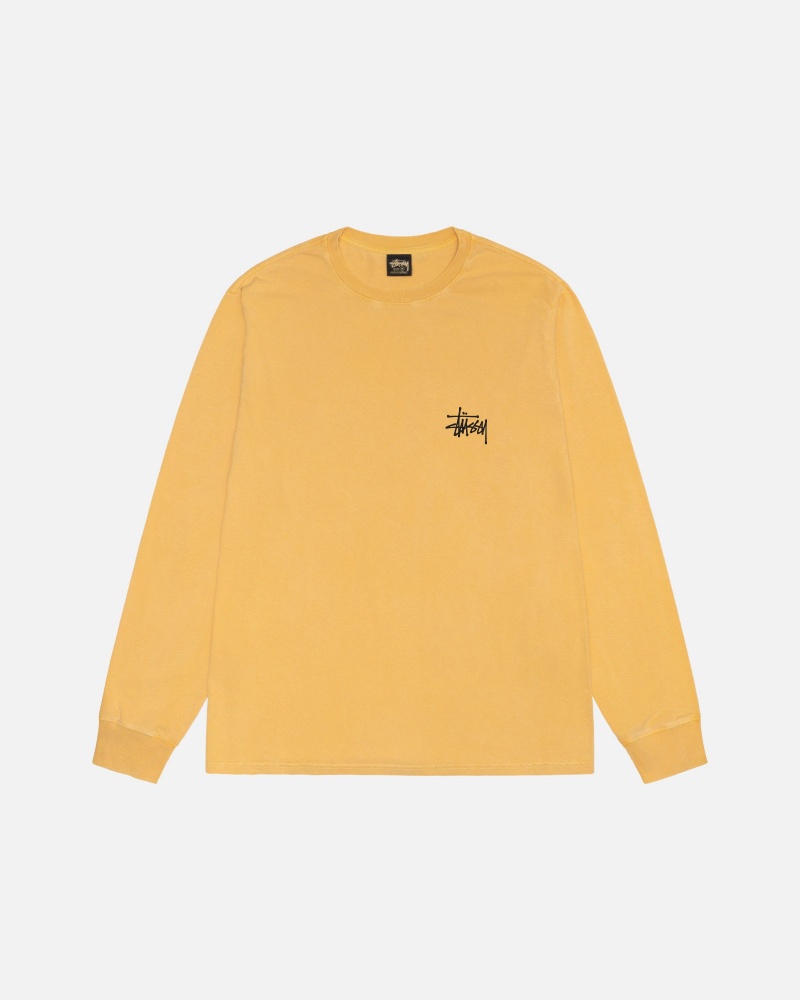 Magliette Stussy Basic Pigment Dyed Arancioni | 01837-BDAI