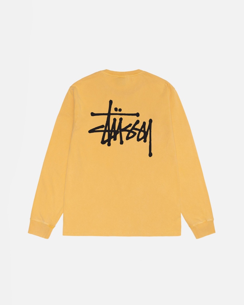 Magliette Stussy Basic Pigment Dyed Arancioni | 01837-BDAI