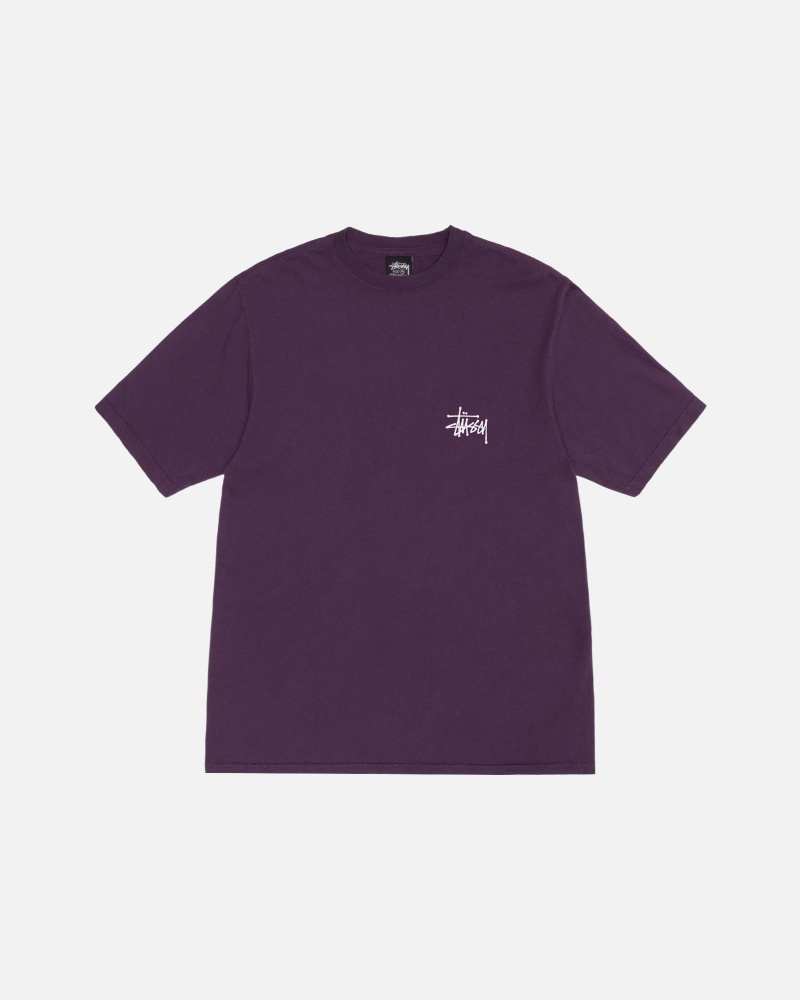 Magliette Stussy Basic Pigment Dyed Viola | 13768-QOML