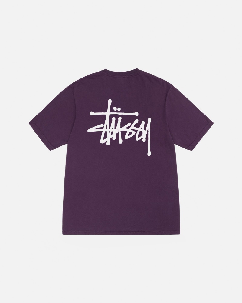 Magliette Stussy Basic Pigment Dyed Viola | 13768-QOML