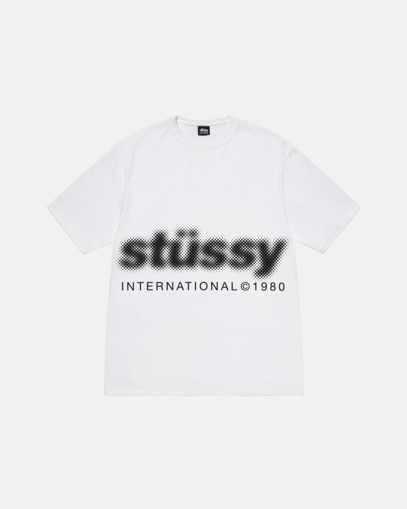 Magliette Stussy Blur Bianche | 07864-ERGK