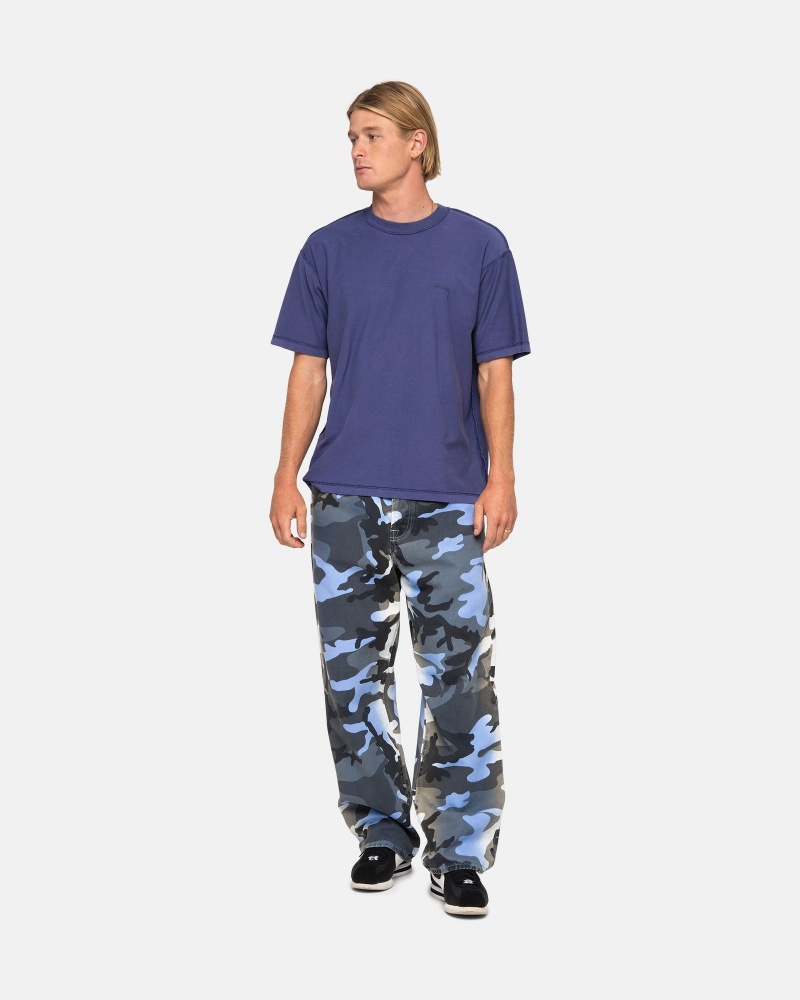 Magliette Stussy Lazy Blu Profondo | 48573-FDVA