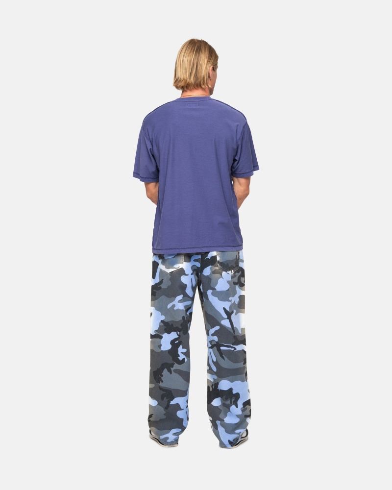 Magliette Stussy Lazy Blu Profondo | 48573-FDVA