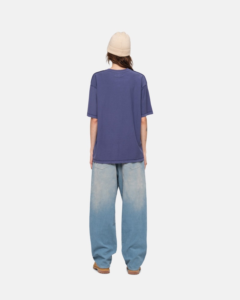 Magliette Stussy Lazy Blu Profondo | 48573-FDVA