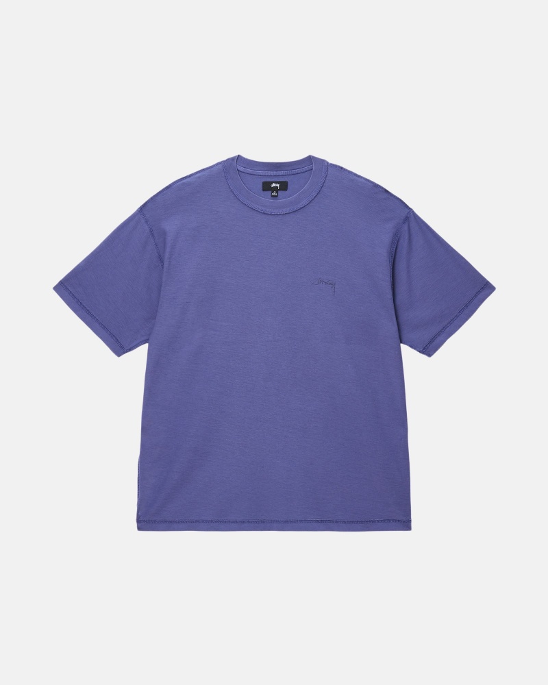 Magliette Stussy Lazy Blu Profondo | 57421-DHZL