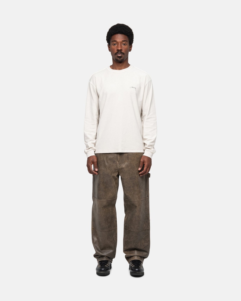 Magliette Stussy Lazy Ls Beige | 38962-WFXP