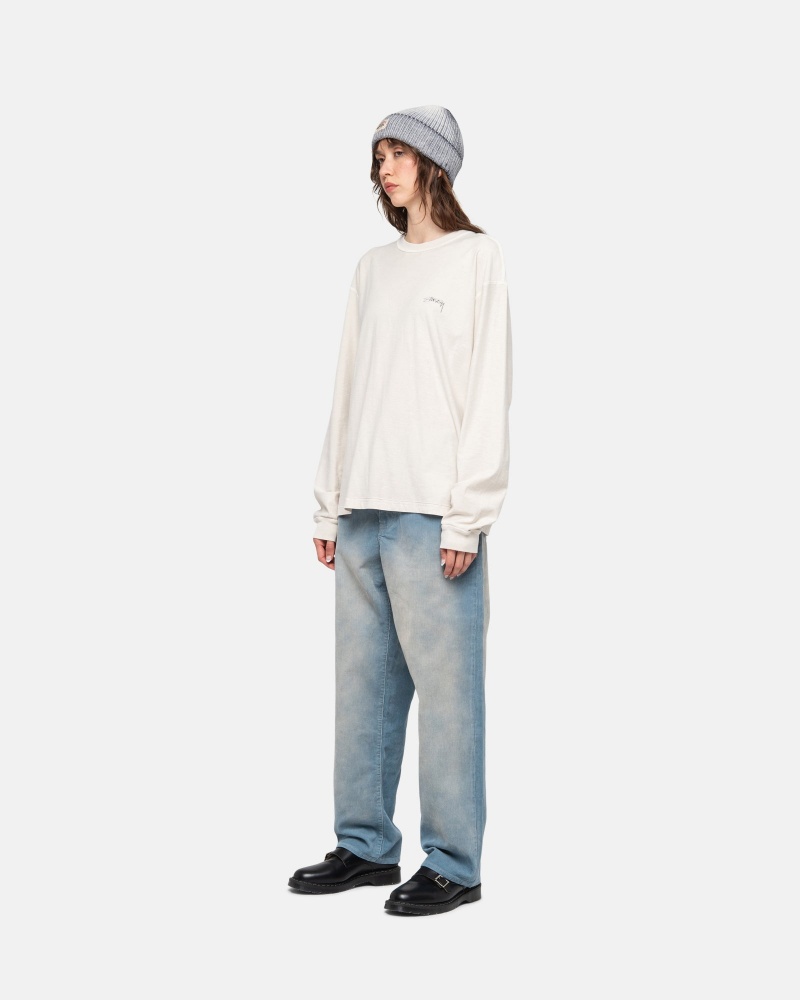 Magliette Stussy Lazy Ls Beige | 38962-WFXP