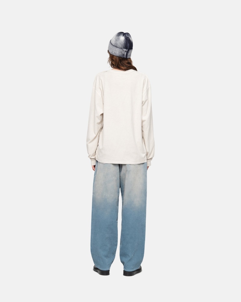 Magliette Stussy Lazy Ls Beige | 38962-WFXP