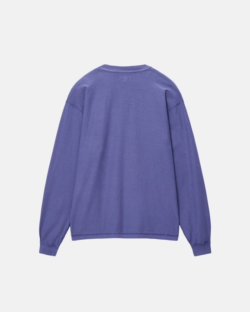 Magliette Stussy Lazy Ls Blu Profondo | 09345-KSOZ